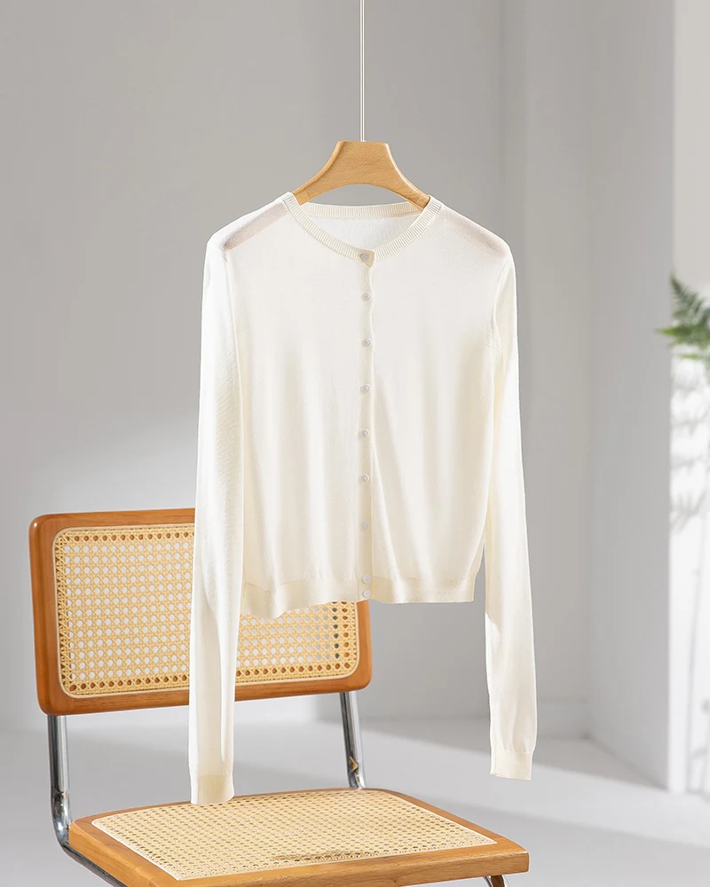 Damen Feinstrick-Cardigan mit Rundhalsausschnitt und taillierter Silhouette Drune