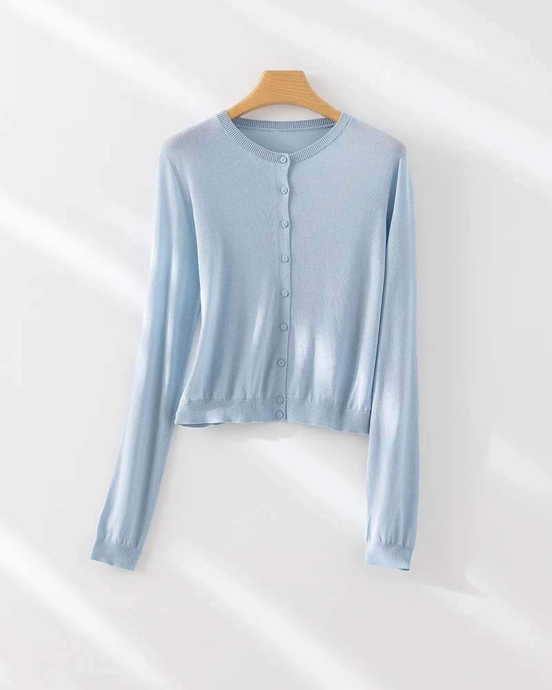 Damen Feinstrick-Cardigan mit Rundhalsausschnitt und taillierter Silhouette Drune
