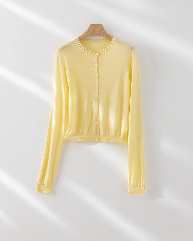 Damen Feinstrick-Cardigan mit Rundhalsausschnitt und taillierter Silhouette Drune