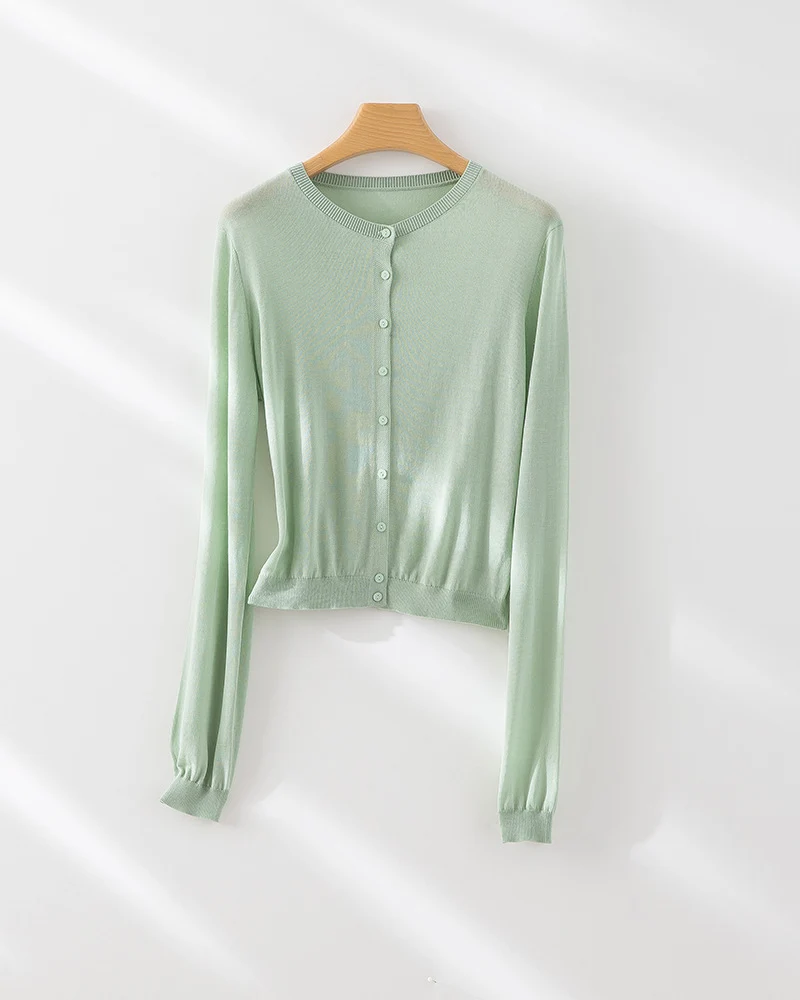 Damen Feinstrick-Cardigan mit Rundhalsausschnitt und taillierter Silhouette Drune