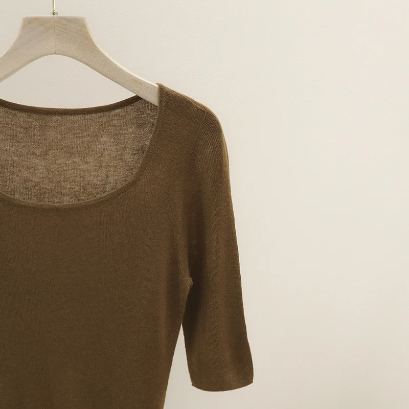 Damen Feines Ripp-Strick-Top mit breiten Trägern und glattem Fall Drune