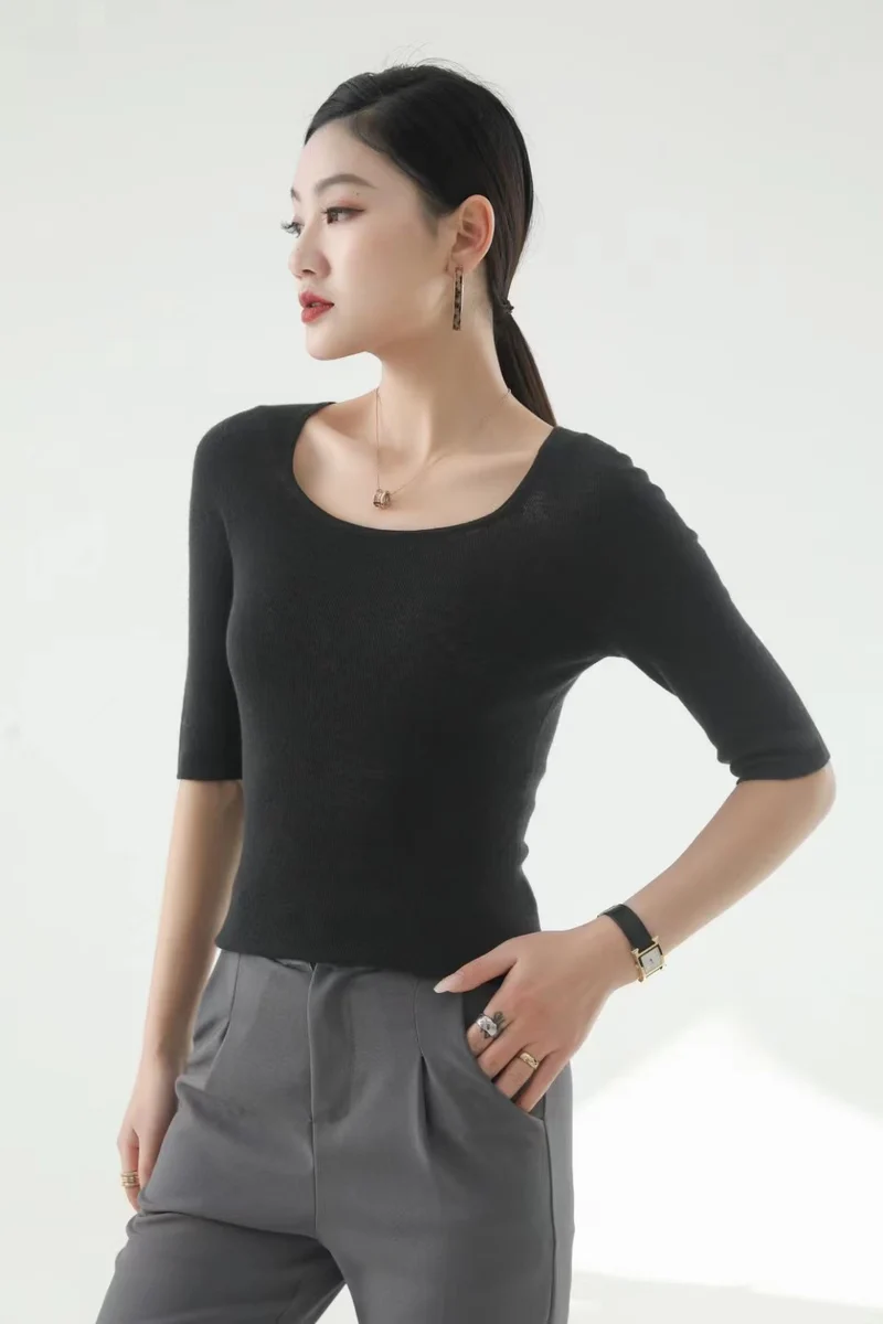 Damen Feines Ripp-Strick-Top mit breiten Trägern und glattem Fall Drune