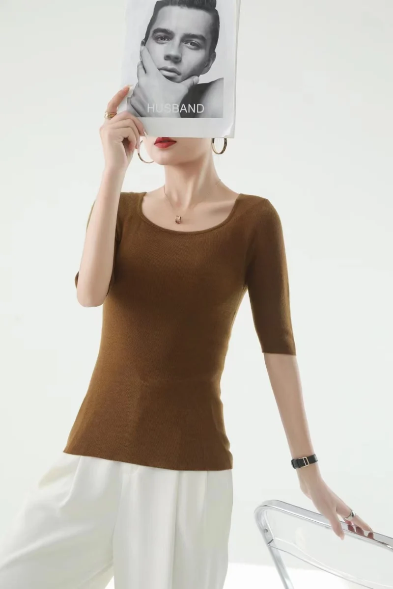Damen Feines Ripp-Strick-Top mit breiten Trägern und glattem Fall Drune