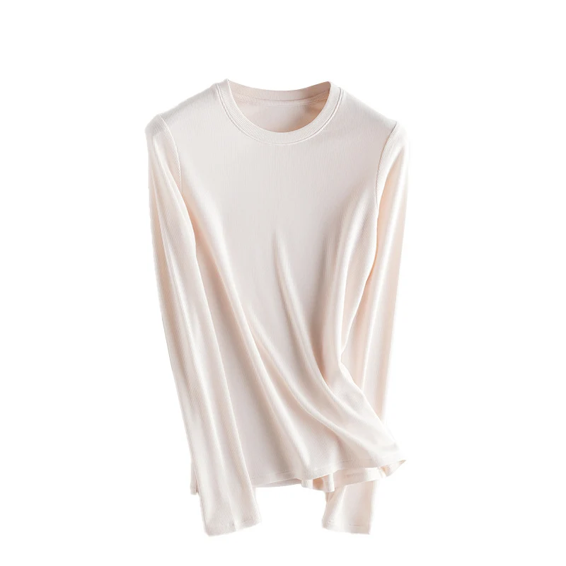 Damen Feines Ripp-Langarmshirt mit Rollkragen und Volantkanten Drune