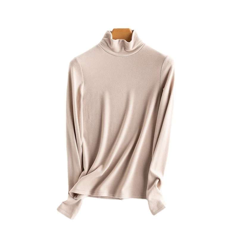 Damen Feines Langarmshirt mit Stehkragen aus Stretch‑Jersey, figurnahe Silhouette Drune