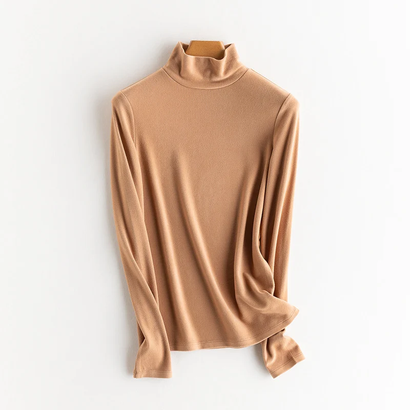 Damen Feines Langarmshirt mit Stehkragen aus Stretch‑Jersey, figurnahe Silhouette Drune