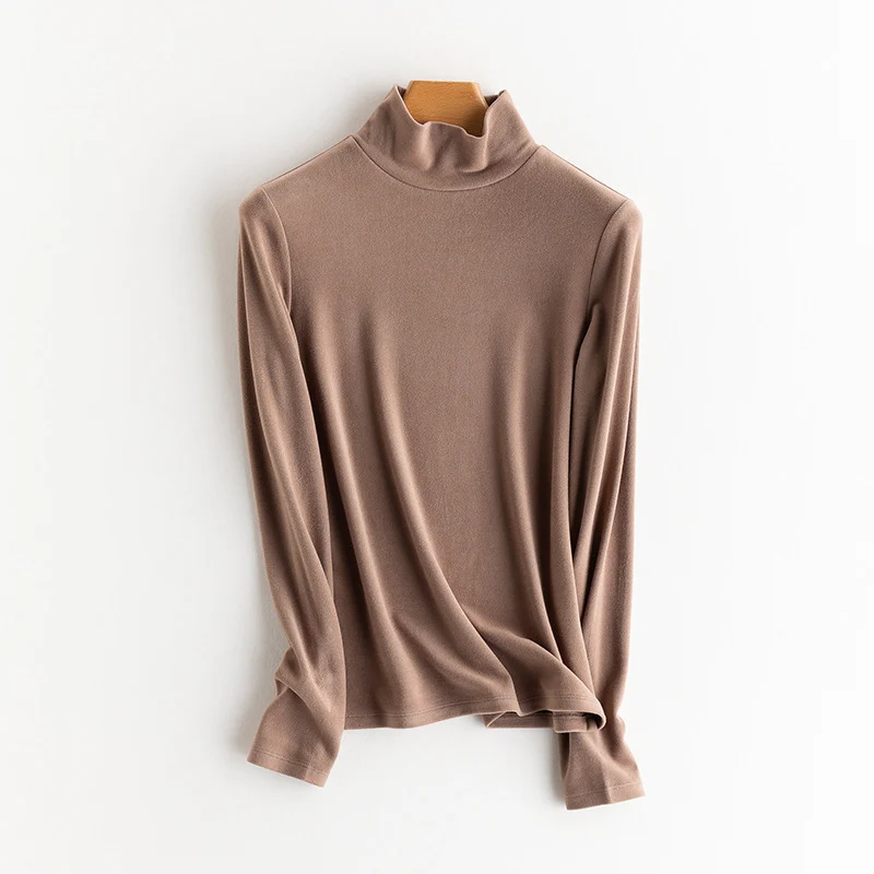 Damen Feines Langarmshirt mit Stehkragen aus Stretch‑Jersey, figurnahe Silhouette Drune