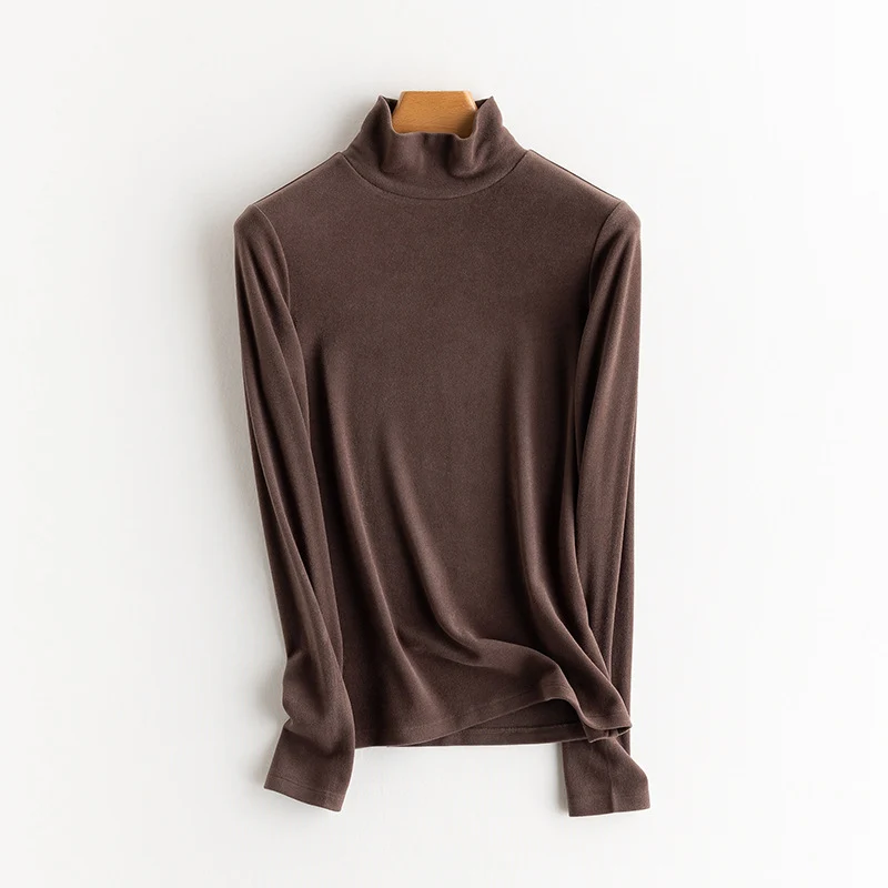 Damen Feines Langarmshirt mit Stehkragen aus Stretch‑Jersey, figurnahe Silhouette Drune