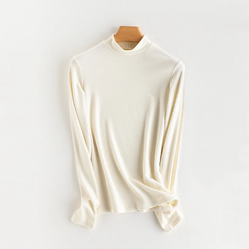 Damen Feines Langarmshirt mit Stehkragen aus Stretch‑Jersey, figurnahe Silhouette Drune
