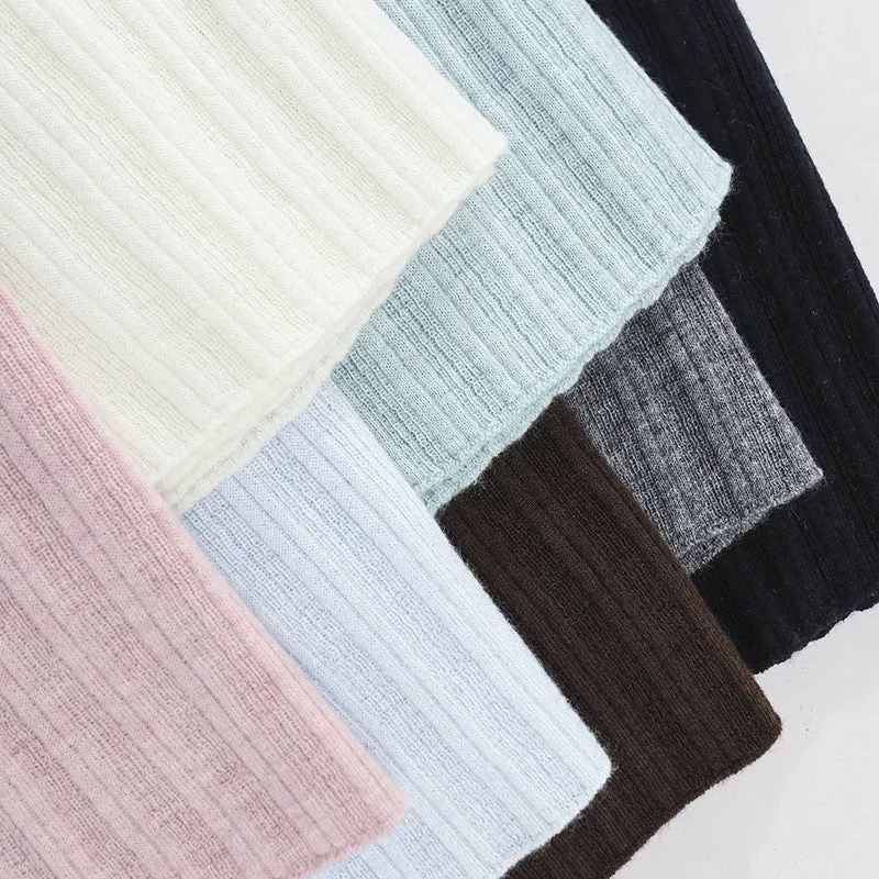 Damen Feines Geripptes Kurzarm-Feinstrickshirt mit Stehkragen Drune