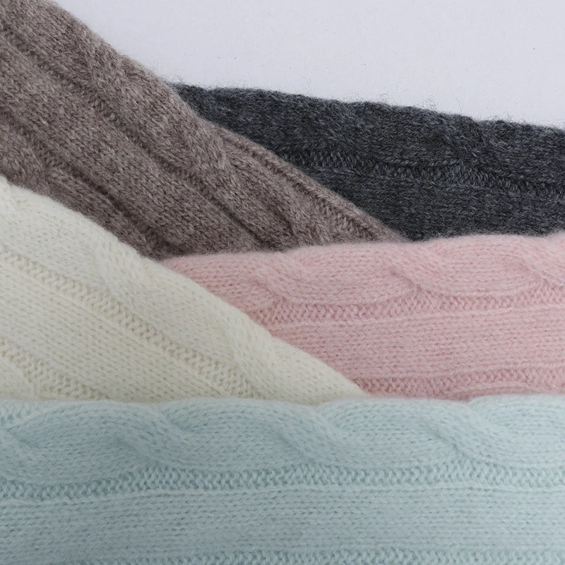 Damen Feiner Zopfmuster-Kabelstrickpullover mit Rundhalsausschnitt und Kaschmir‑Effekt Drune