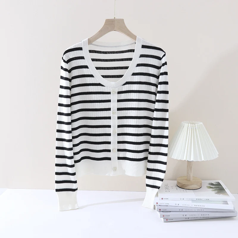 Damen Feiner Zopfmuster-Cardigan mit Rundhals und durchgehender Knopfleiste Drune
