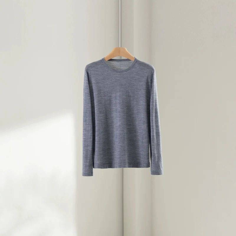 Damen Feiner Rundhals-Feinstrickpullover mit minimalistischer Silhouette und weichem Fall Drune