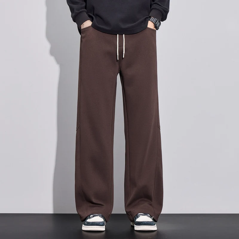 Herren weite Cargo-Sweathose aus angerautem Sweat mit Kordelzug Drune