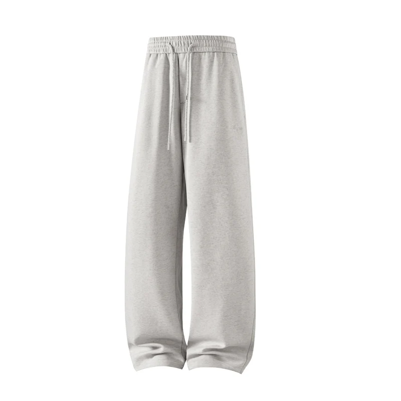 Herren Weiche Relax-Fit Jogginghose mit weitem Bein und Kordelzug Drune