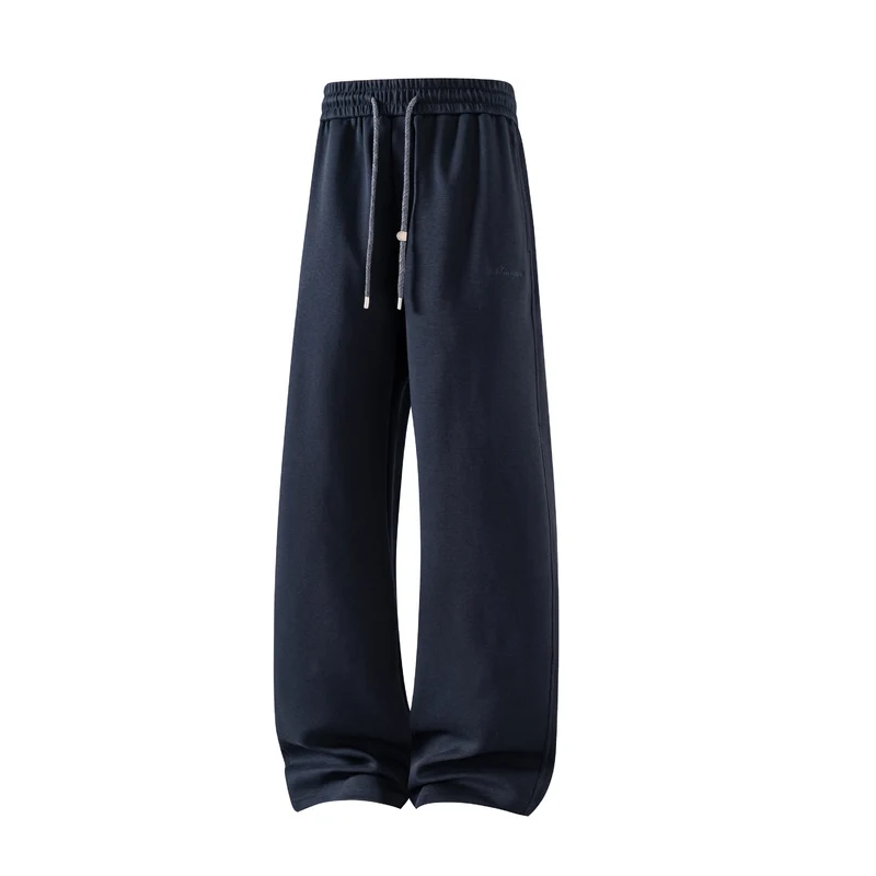 Herren Weiche Relax-Fit Jogginghose mit weitem Bein und Kordelzug Drune