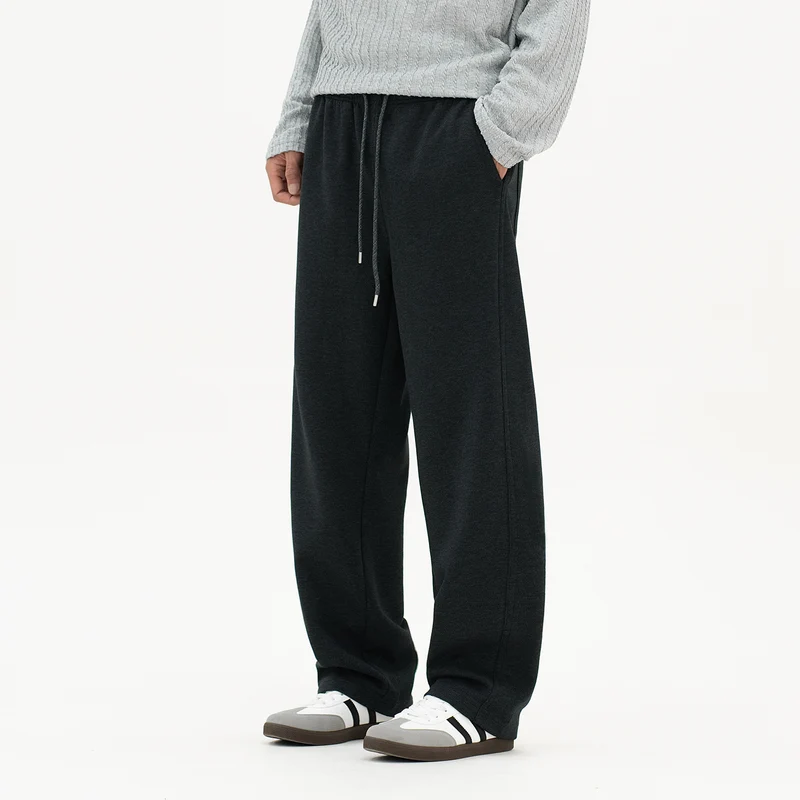 Herren Lounge-Jogginghose mit weitem Bein und Kordelzug Drune
