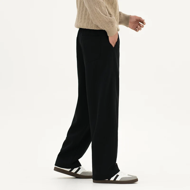Herren Lounge-Jogginghose mit weitem Bein und Kordelzug Drune