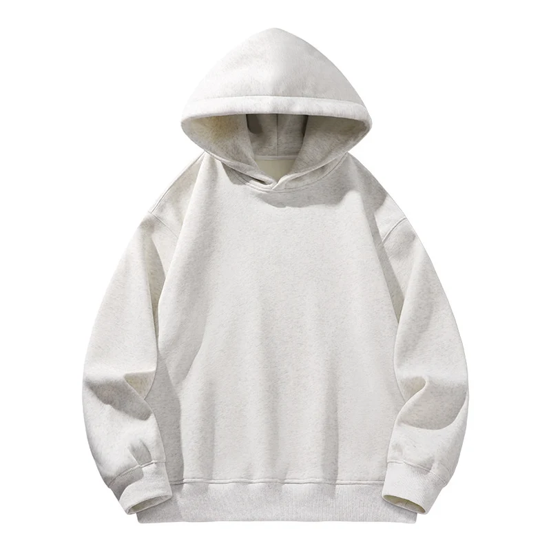 Damen Oversize Kapuzenpullover aus weichem Baumwollmix mit geripptem Saum und Raglanärmeln Drune