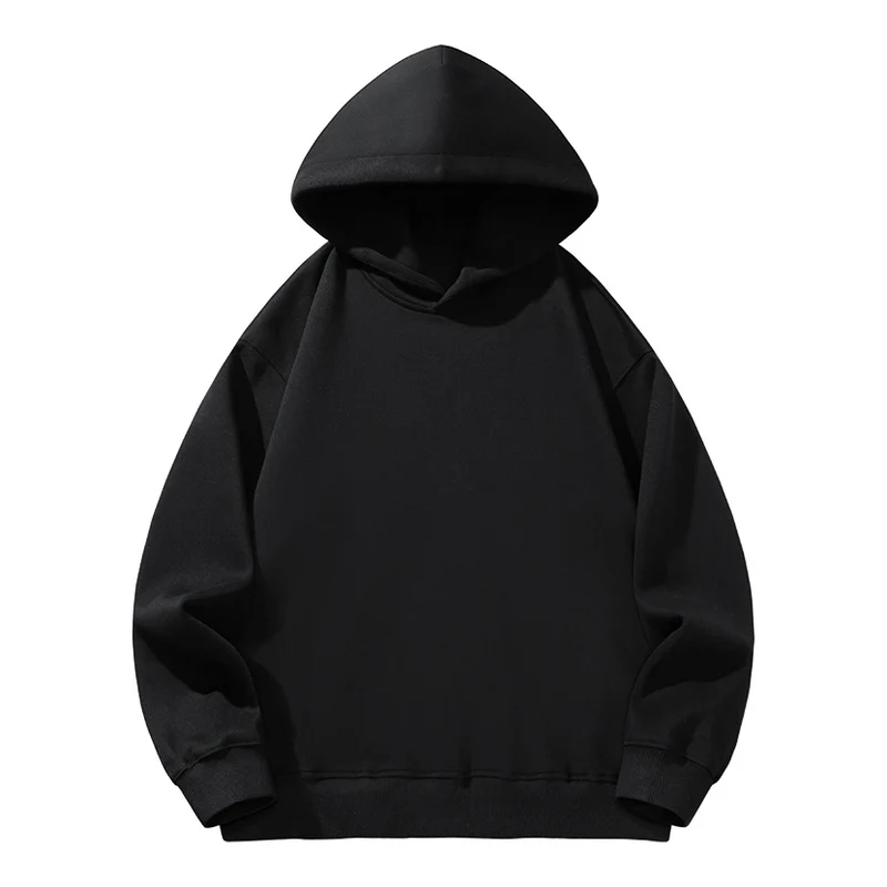Damen Oversize Kapuzenpullover aus weichem Baumwollmix mit geripptem Saum und Raglanärmeln Drune