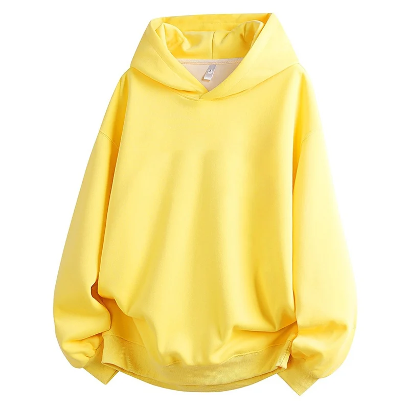Damen Oversize Kapuzenpullover aus weichem Baumwollmix mit geripptem Saum und Raglanärmeln Drune
