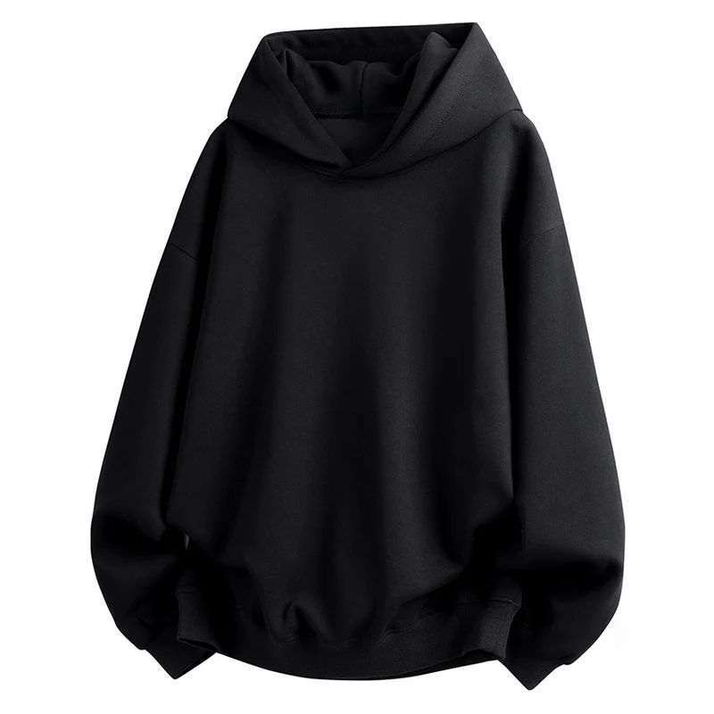 Damen Oversize Kapuzenpullover aus weichem Baumwollmix mit geripptem Saum und Raglanärmeln Drune