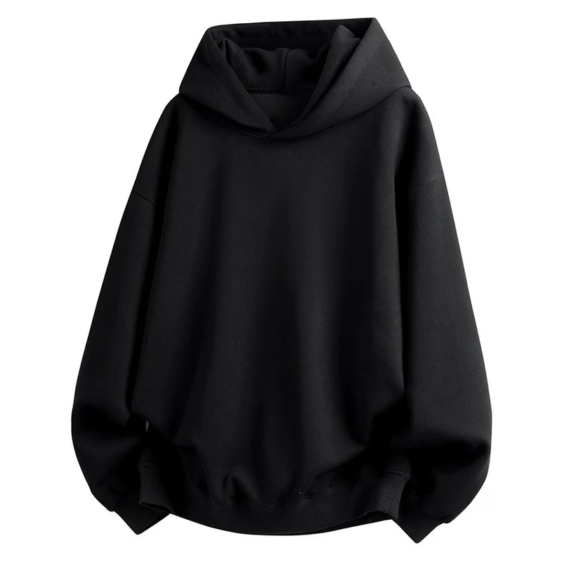 Damen Oversize Kapuzenpullover aus weichem Baumwollmix mit geripptem Saum und Raglanärmeln Drune