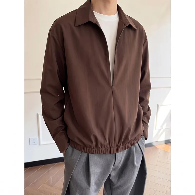 Damen Oversize-Bluse mit tiefem V-Ausschnitt, Hemdkragen und elastischem Saum Drune