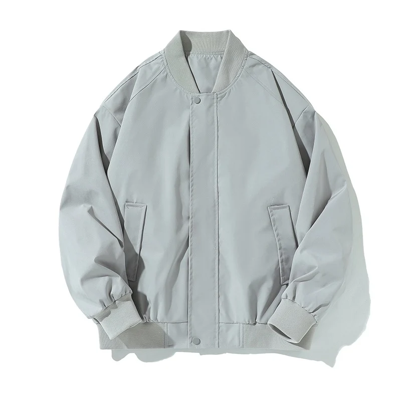 Damen Leichte Bomberjacke mit geripptem Saum, Druckknopfblende und verdeckten Eingrifftaschen Drune