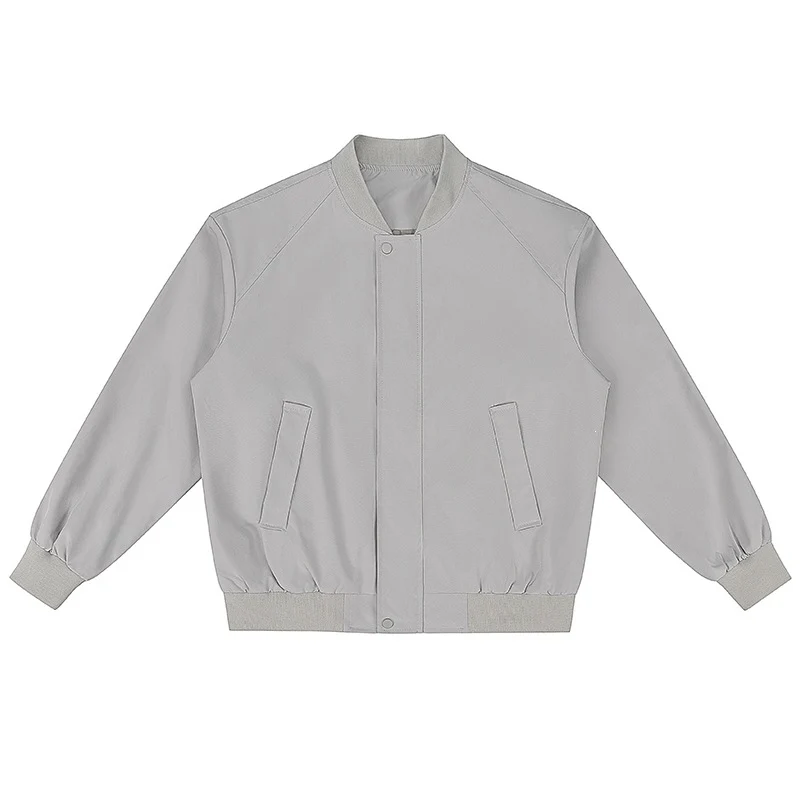 Damen Leichte Bomberjacke mit geripptem Saum, Druckknopfblende und verdeckten Eingrifftaschen Drune