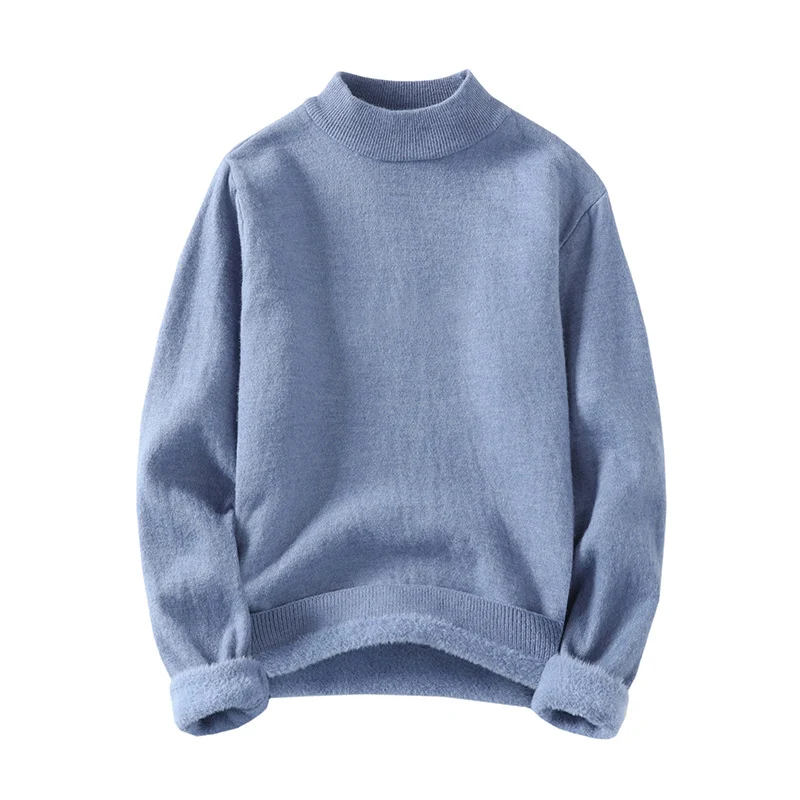 Damen Feinstrick-Mockneck-Pullover mit wärmendem Fleece-Innenfutter und umgeschlagenen Teddy-Bündchen Drune