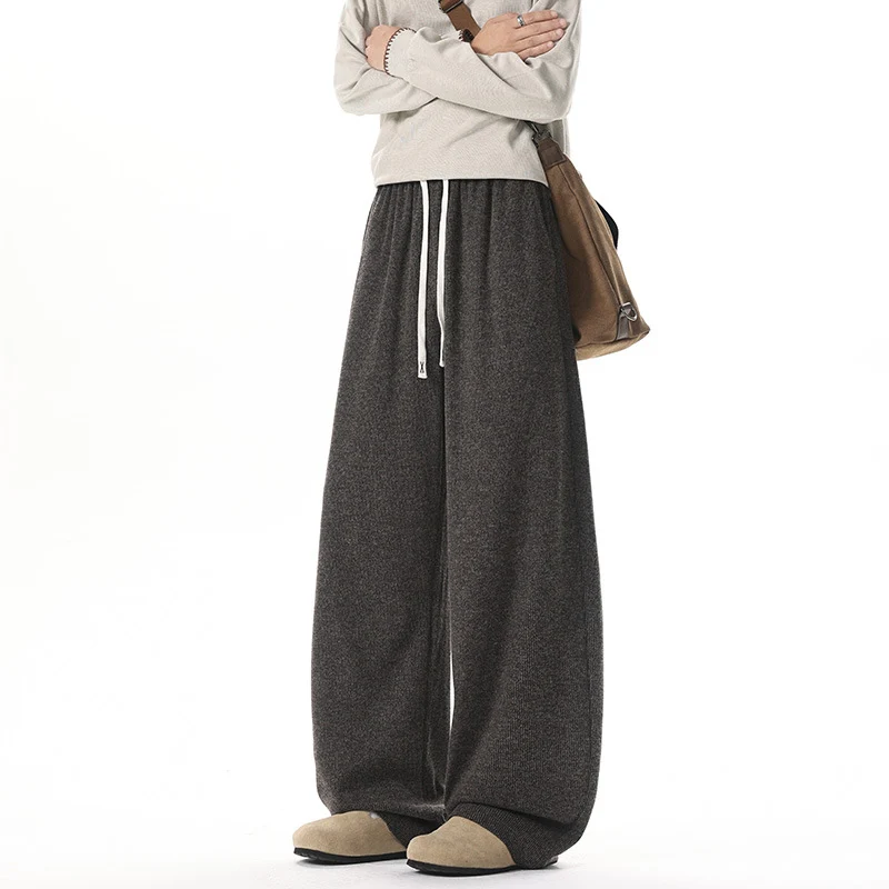 Damen Extraweite Strick-Loungehose mit Tunnelzug und elastischem Bund Drune