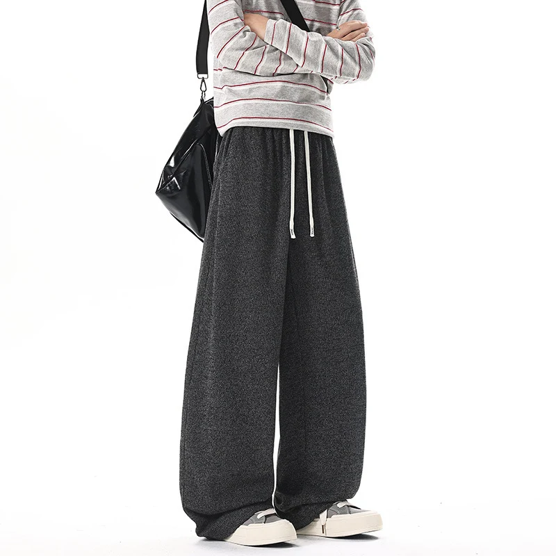 Damen Extraweite Strick-Loungehose mit Tunnelzug und elastischem Bund Drune