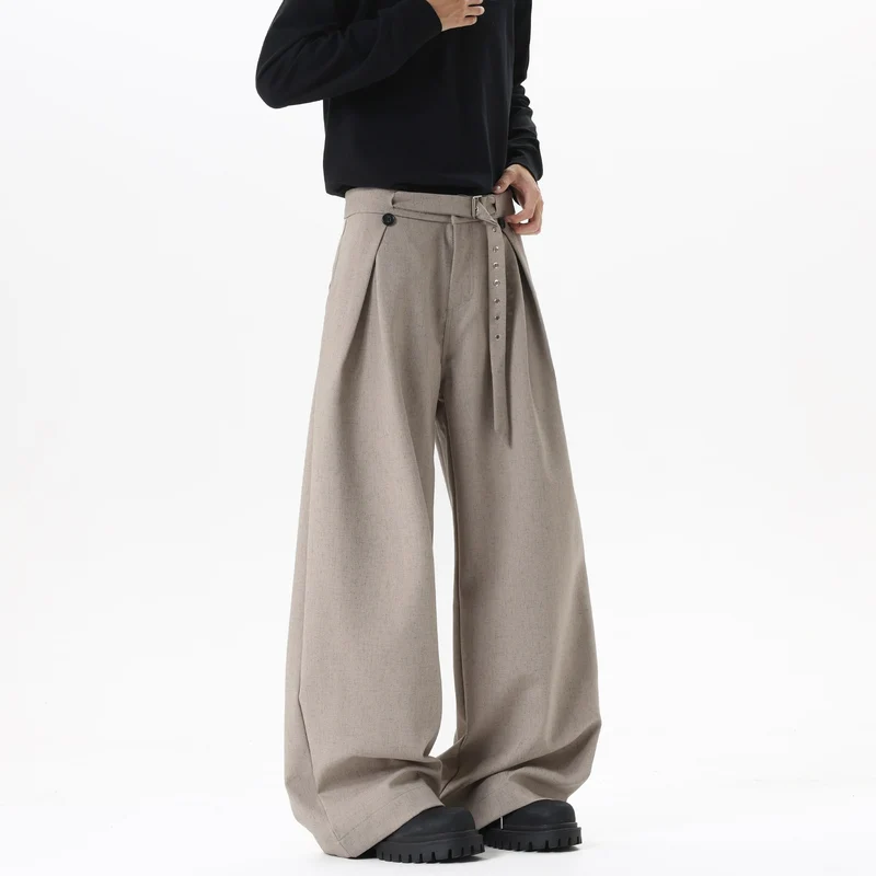 Damen Extraweite Culotte-Hose mit Faltenbund und Ziergürtel Drune