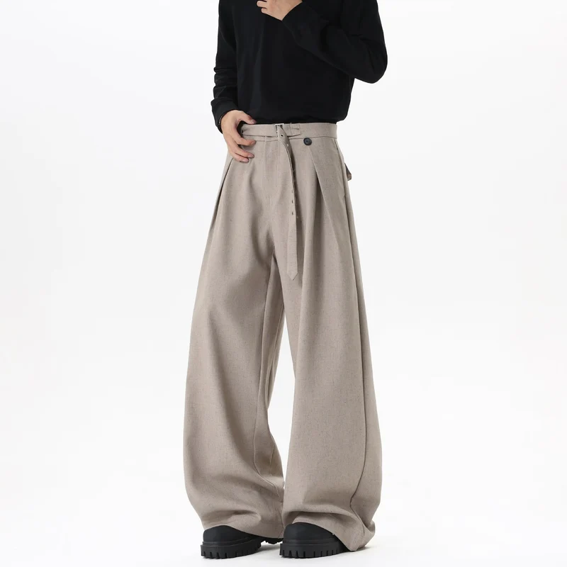 Damen Extraweite Culotte-Hose mit Faltenbund und Ziergürtel Drune
