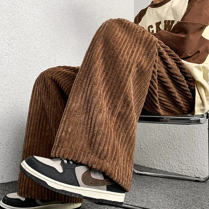Damen Extraweite Cordhose mit Kordelzug, Rippenstruktur und weitem Bein Drune