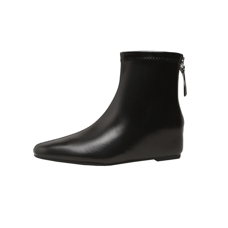 Damen Schlanke Ankle‑Boots mit elastischem Schaft und rückseitigem Reißverschluss Drune