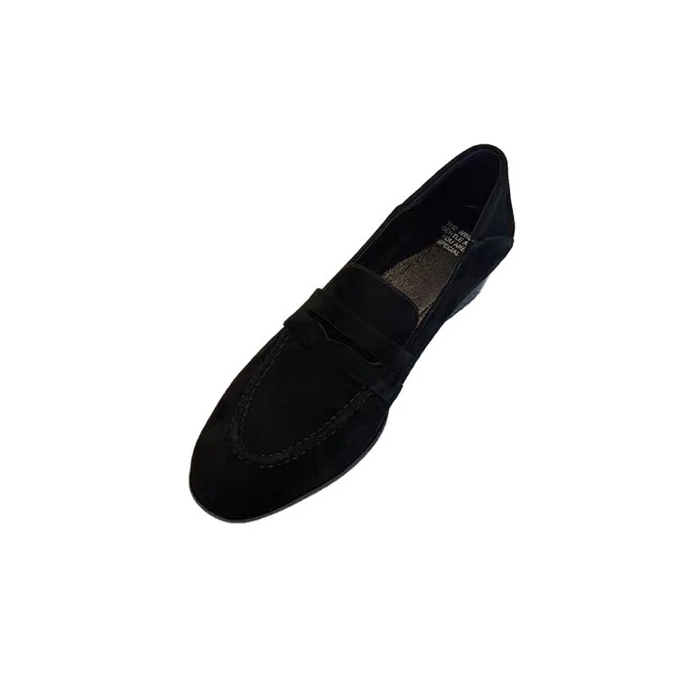 Damen Glattleder-Loafer mit niedrigem Blockabsatz und klassischem Penny-Steg Drune