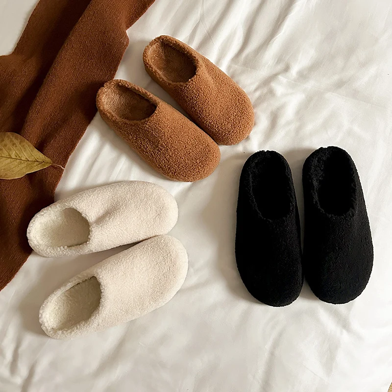Damen Gefütterte Hausschuhe‑Slipper aus Teddyfleece mit gepolstertem Komfortfußbett Drune