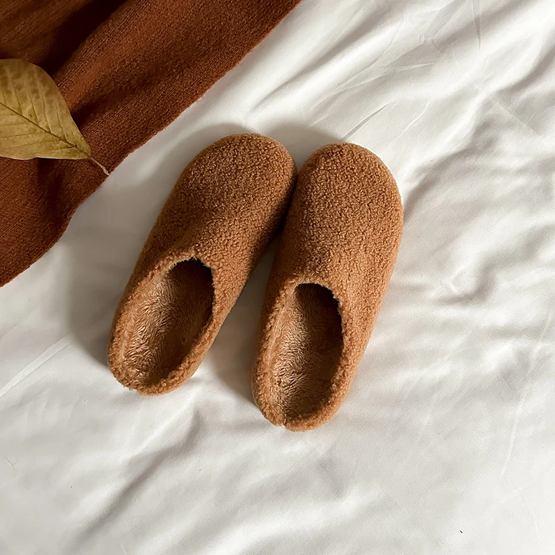 Damen Gefütterte Hausschuhe‑Slipper aus Teddyfleece mit gepolstertem Komfortfußbett Drune