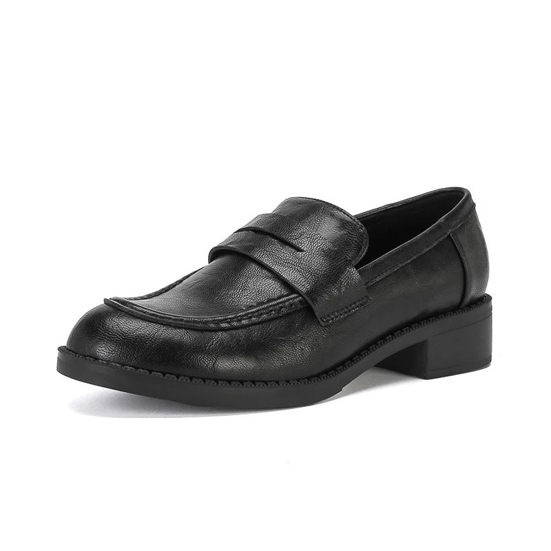 Damen Elegante Loafer mit Mokassinnaht und leichtem Blockabsatz Drune