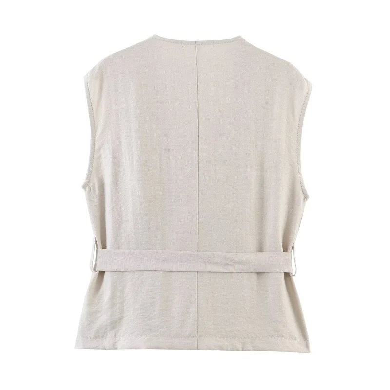 Damen Zweiteiliges Weste- und Plissee-Midirock-Set Drune