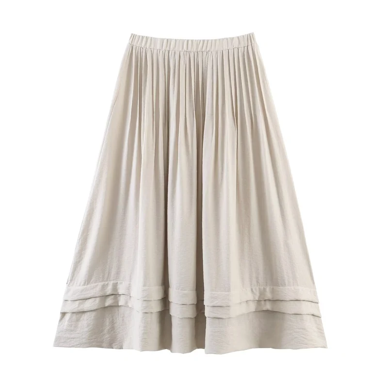 Damen Zweiteiliges Weste- und Plissee-Midirock-Set Drune