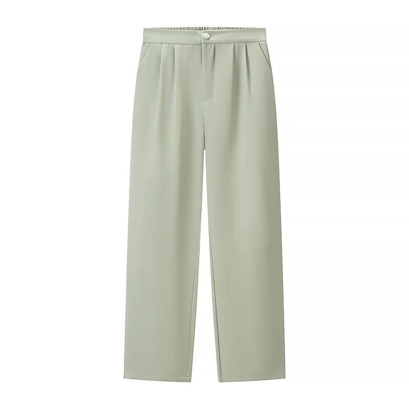 Damen Zweiteiliges tailliertes Weste- und weites Hosen-Set mit Schnürdetail Drune