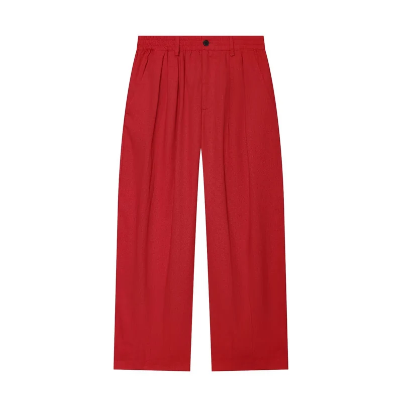 Damen Zweiteiliges Satin-Set mit weichem Oversized-Hemd und hochgeschnittener Palazzo-Hose Drune