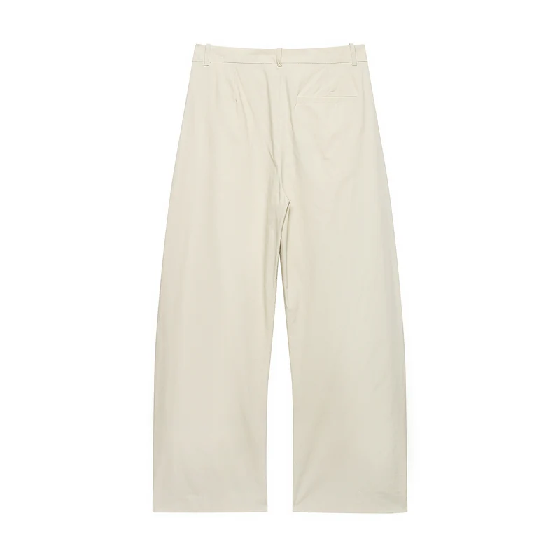 Damen Zweiteiliges Oversize-Hemd- und Weite-Faltenhose-Set Drune