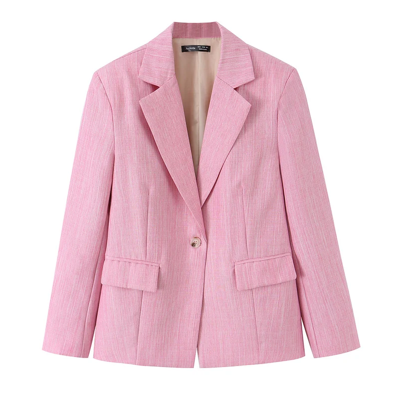 Damen Zweiteiliges Kurzblazer- und hochtailliertes Weitbein-Hosen-Set Drune