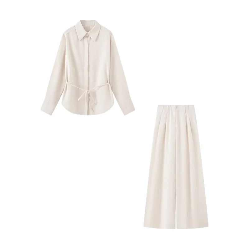 Damen Zweiteiliges Hemd- und Culotte-Set mit Taillenschnürung Drune
