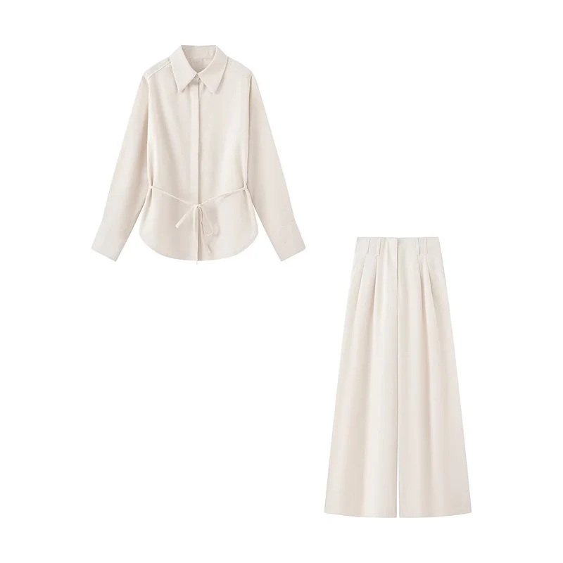 Damen Zweiteiliges Hemd- und Culotte-Set mit Taillenschnürung Drune