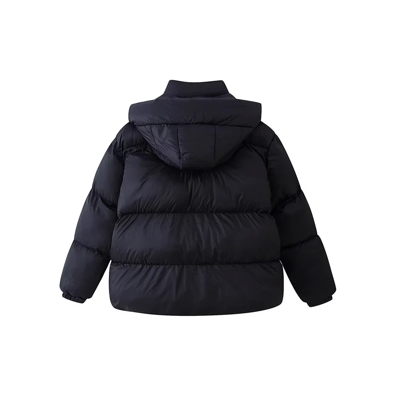 Damen Wattierte Oversize-Parka mit XXL-Kapuze und Klappentaschen Drune